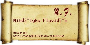 Mihályka Flavián névjegykártya